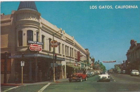 50's Downtown Street Scene-LOS GATOS, California