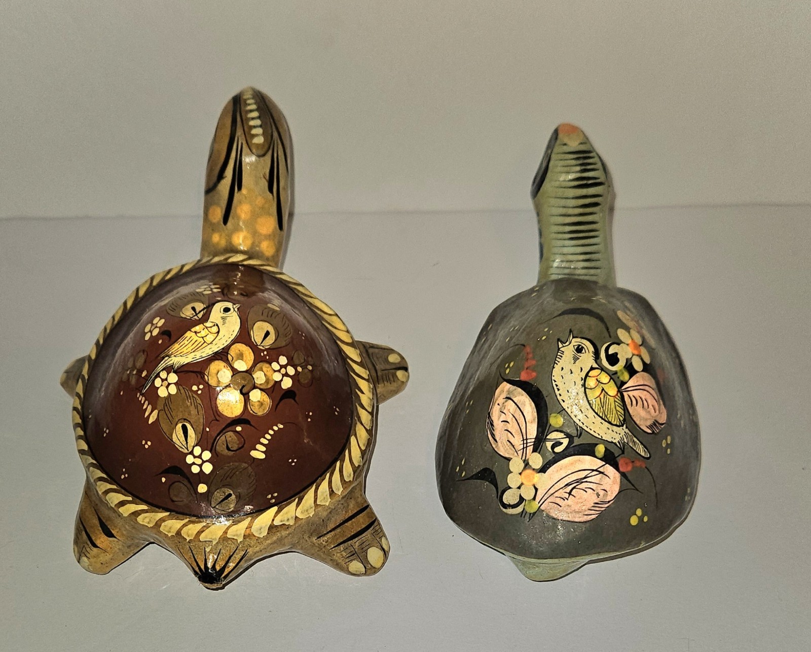 GREAT Vintage SERMEL Ser Mel SERGIO BUSTAMANTE Paper Papier Mache Turtle Lot 2