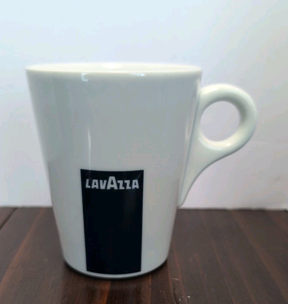 Lavazza 10 oz Coffee Mug O loop Handle Blue Ribbon Logo Cup Portugal Replacement