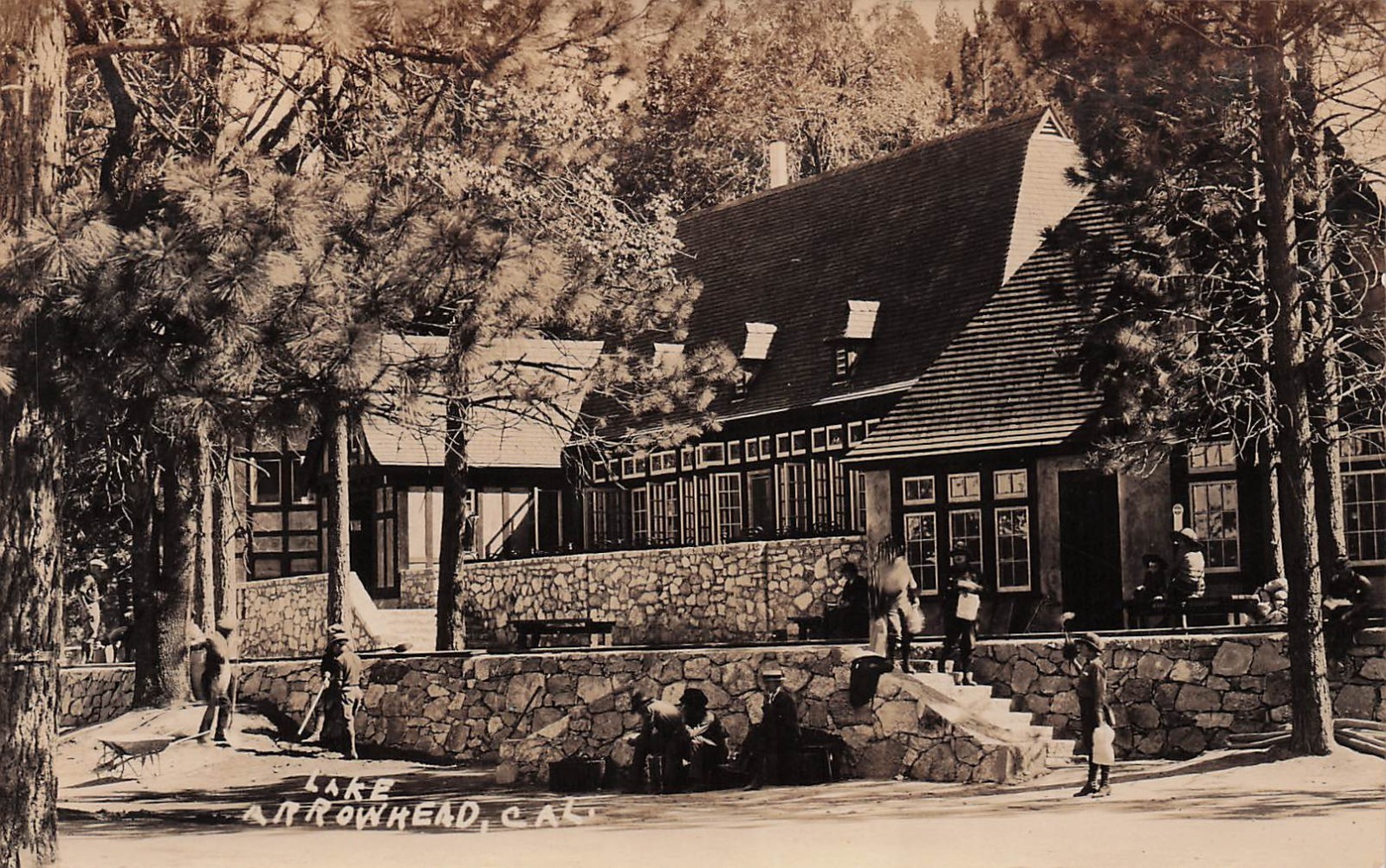 RPPC Lake Arrowhead California Resort Hotel Rustic Lodge Photo  Postcard I40