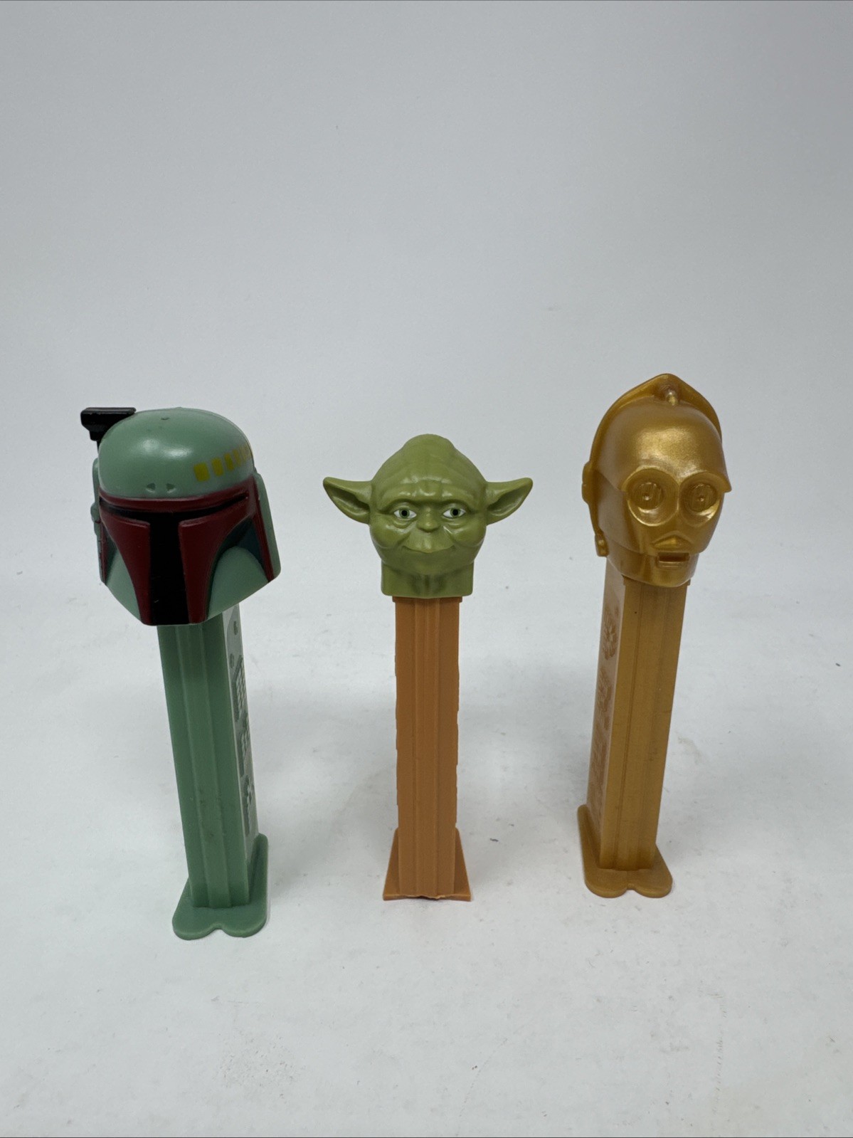 VTG Star Wars PEZ Dispensers Lot C3PO Boba Fett Yoda Collectible Candy Hungary