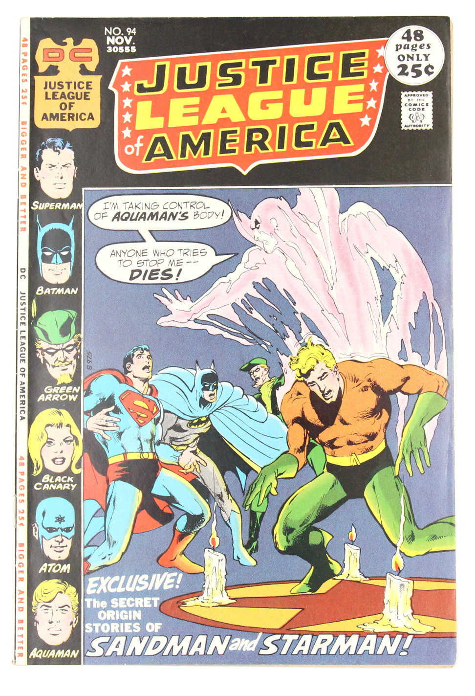Justice League of America #94 1971 DC Comics DCU KEY Batman Green Arrow VF