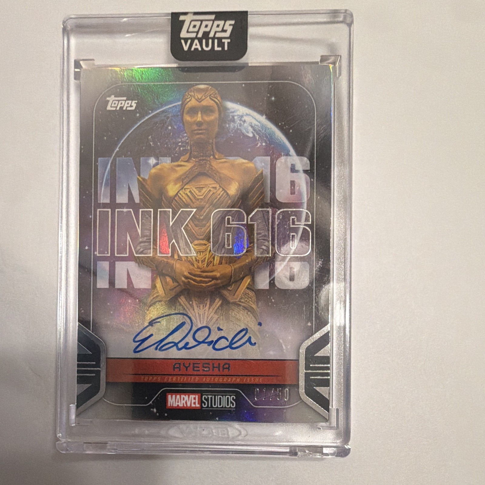 Topps 2026 Marvel Vault INK-616 Ayesha Elizabeth Debicki Auto  01/50 First print
