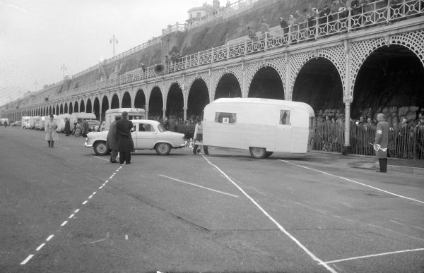 British caravan road rally motor racing event 1958 Car Old Photo 7