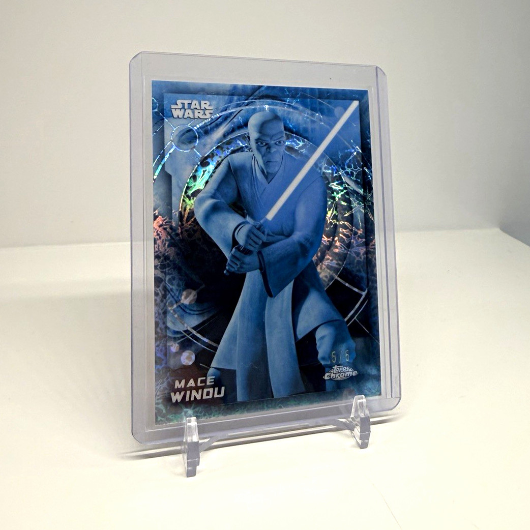 2026 Topps Chrome Star Wars Mace Windu #27 Hothfractor  5/5 Bookend