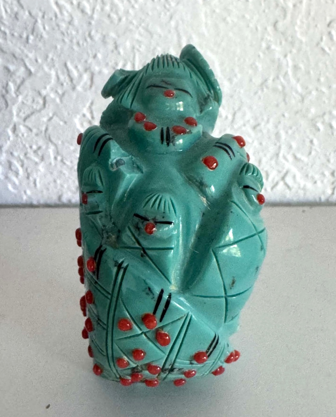 CLAUDIA PEINA TURQUOISE CORN MAIDEN ZUNI FETISH 2.5