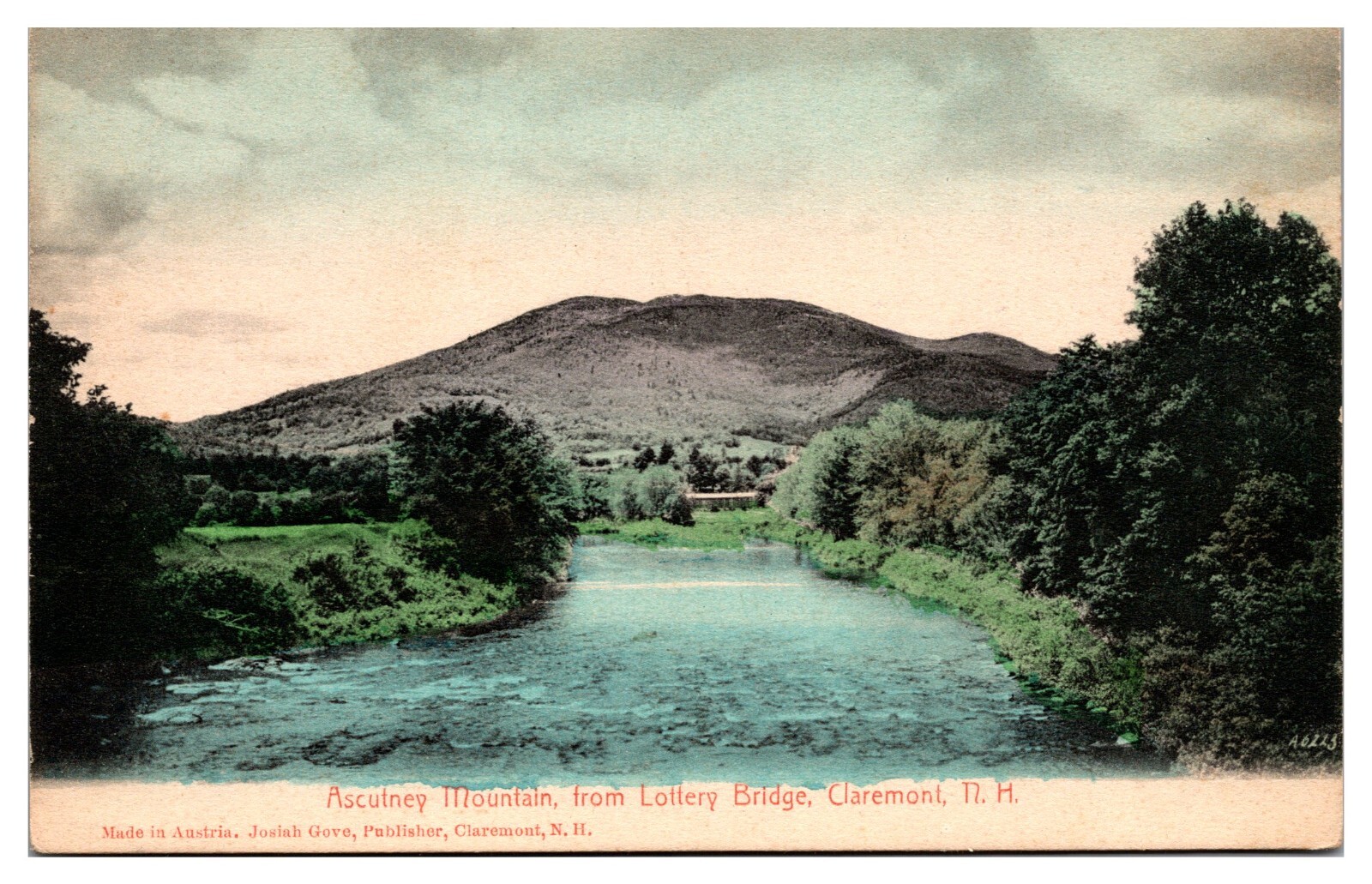ANTQ Ascutney Mountain from Lottery Bridge, Scenic Landscape, Claremont, NH