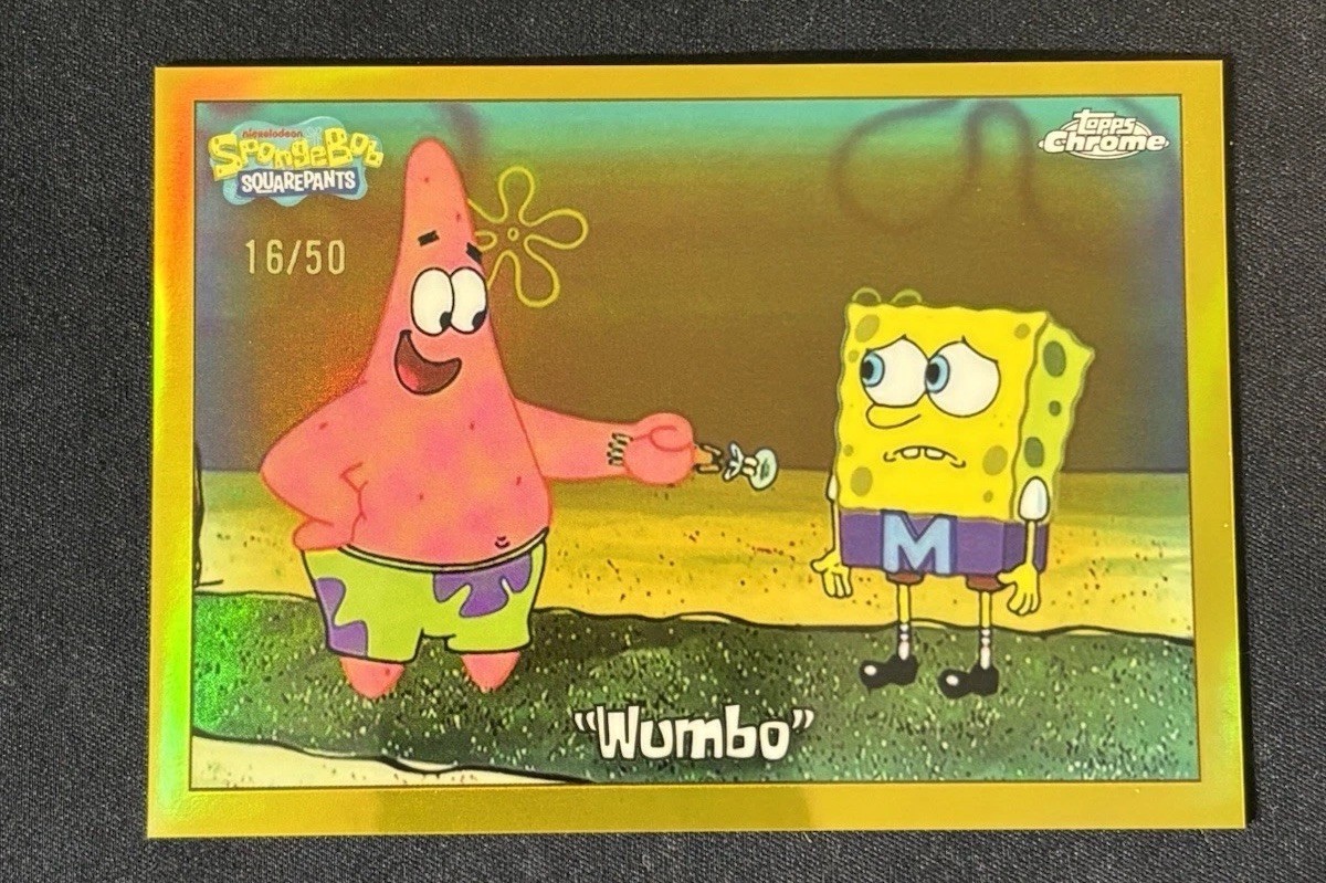 2025 Topps Chrome SpongeBob Wumbo Gold /50 SSP 🏆 True Gold 