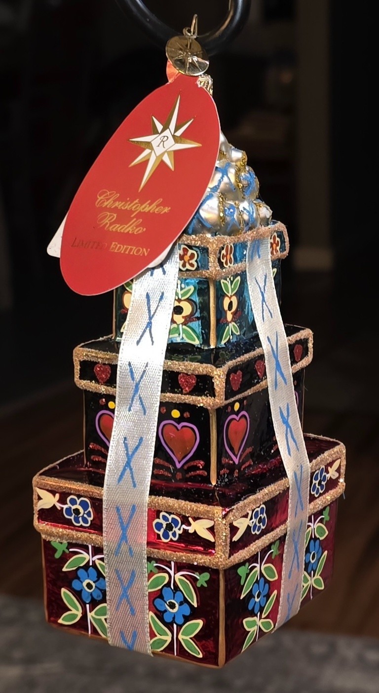 Rare Christopher Radko Limited Edition Siberian Stack Christmas Ornament 48/750