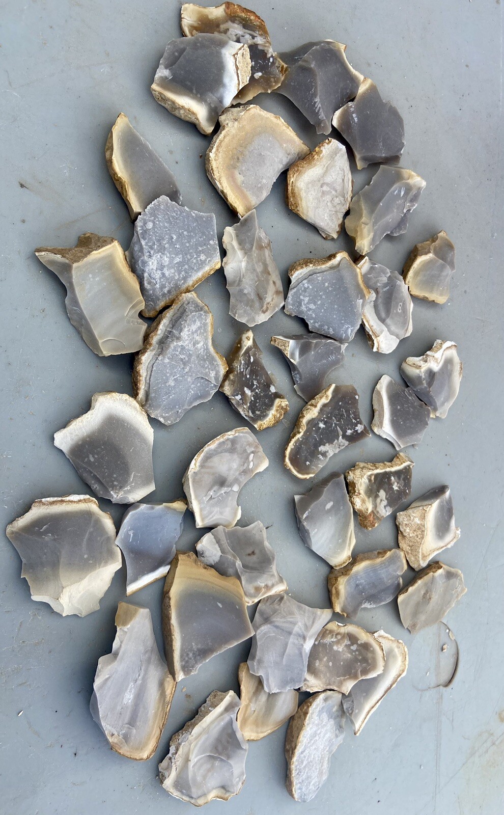 1 Pound-High Quality Chert Spalls-Primitive Fire Starting/Sparking/Flintknapping