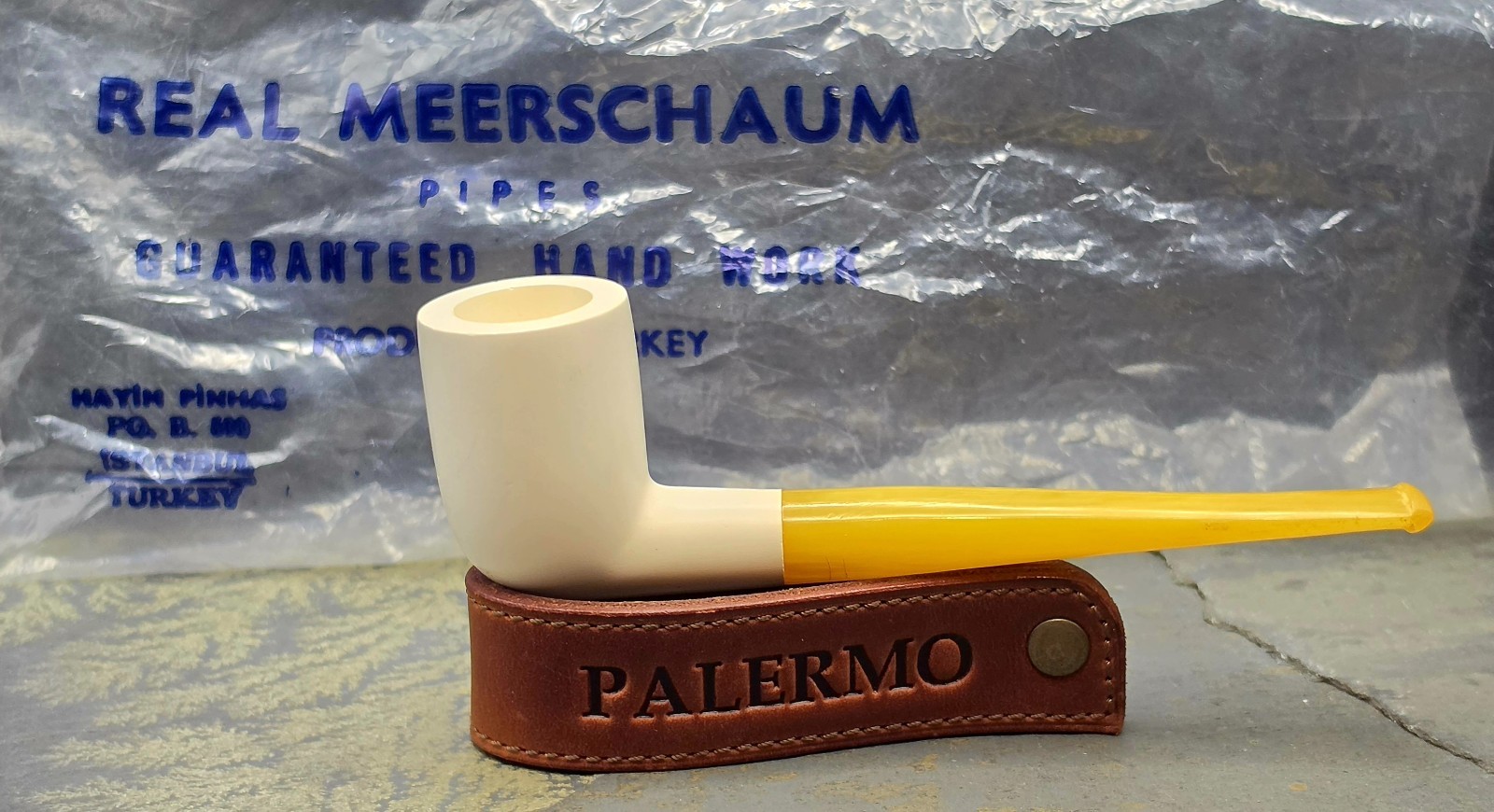*UNSMOKED* Hayim Pinhas Turkish Meerschaum / Small Billiard 