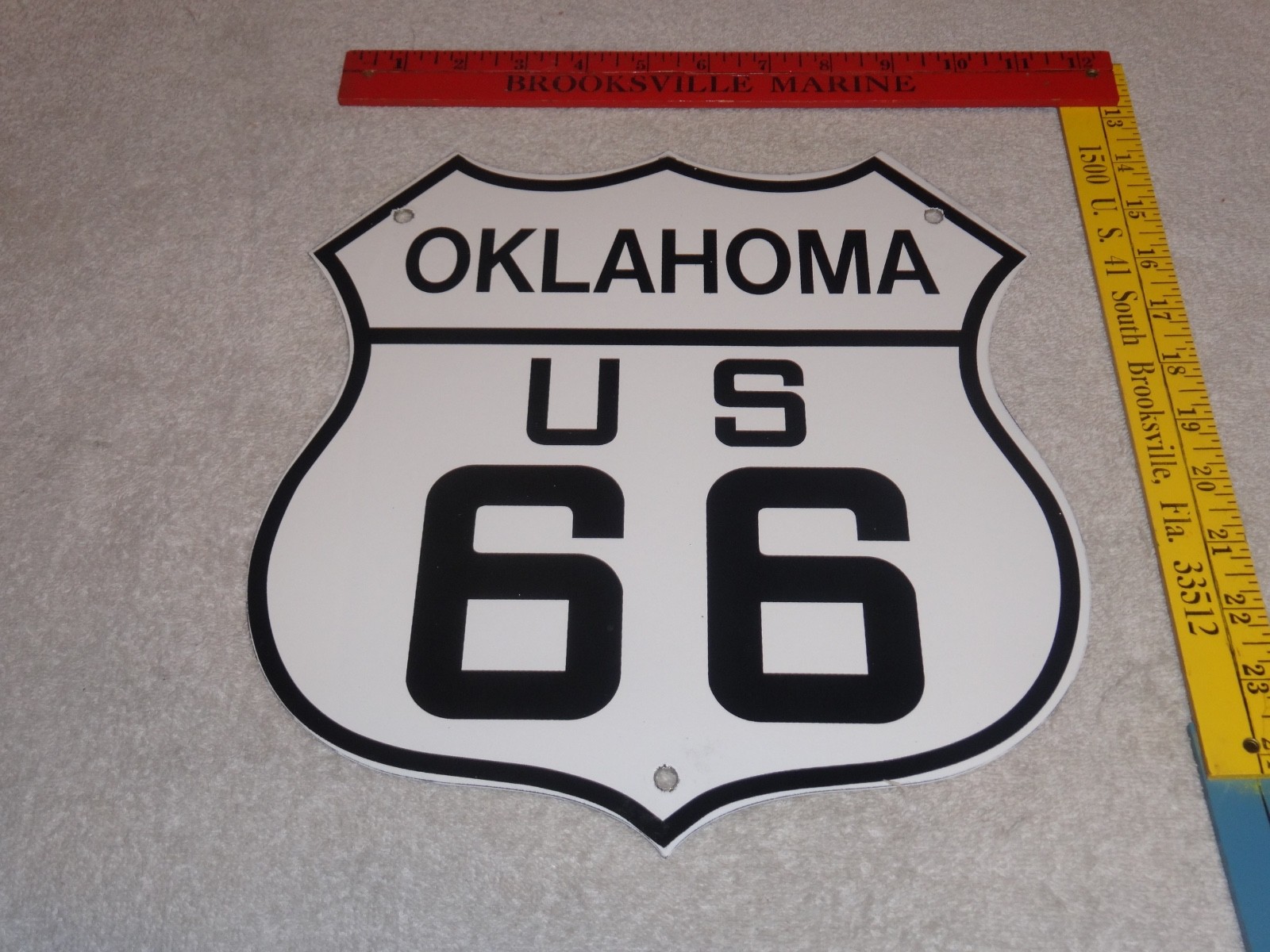 VINTAGE OKLAHOMA ROUTE UNITED STATES US 66 11 3/4