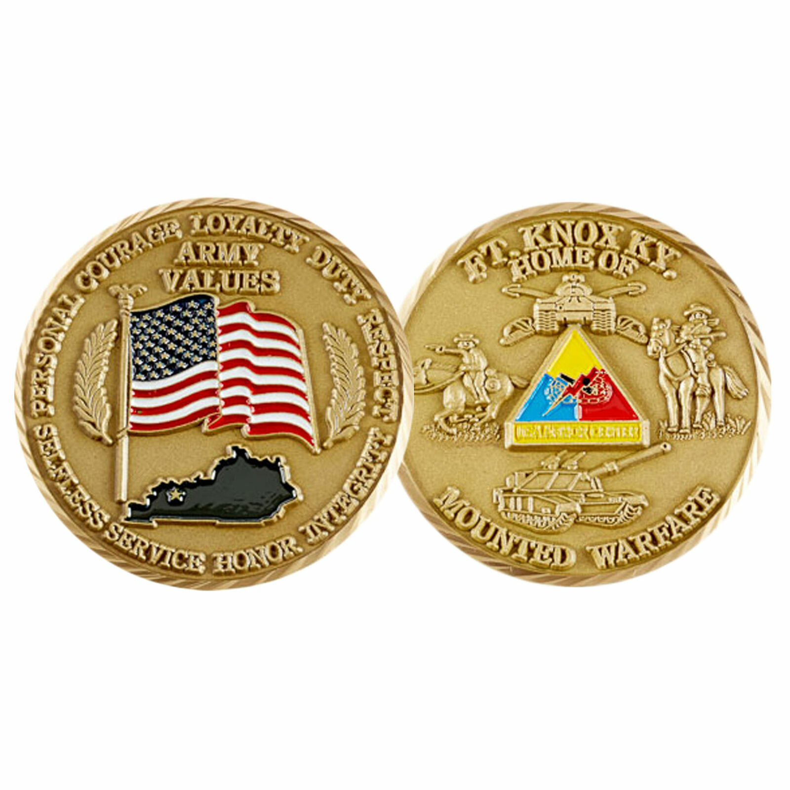US Army Fort Knox Kentucky Mounted Warfare Challenge Coin CC-487