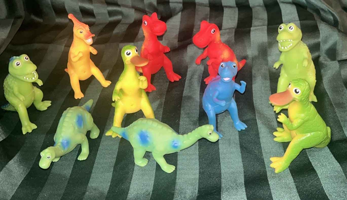 Lot of 10 Cartoon Dinosaurs 🦕 Adorable Dinosaur 🦖 