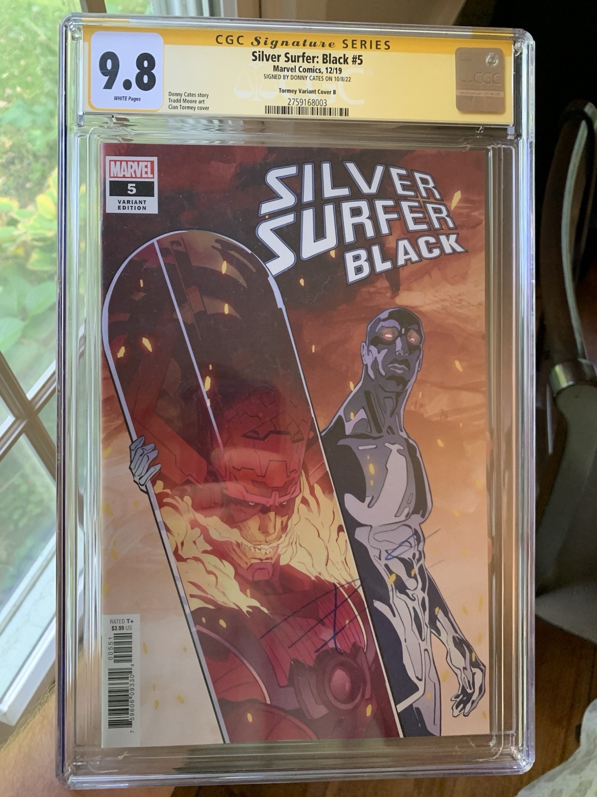 Silver Surfer: Black #5 Tormey 1:500 Variant SS CGC 9.8 Signed By Donny Cates