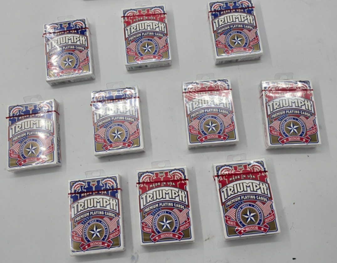 NEW 10 Decks of Standard Index Poker Size Triumph Playing Cards MADE IN USA
