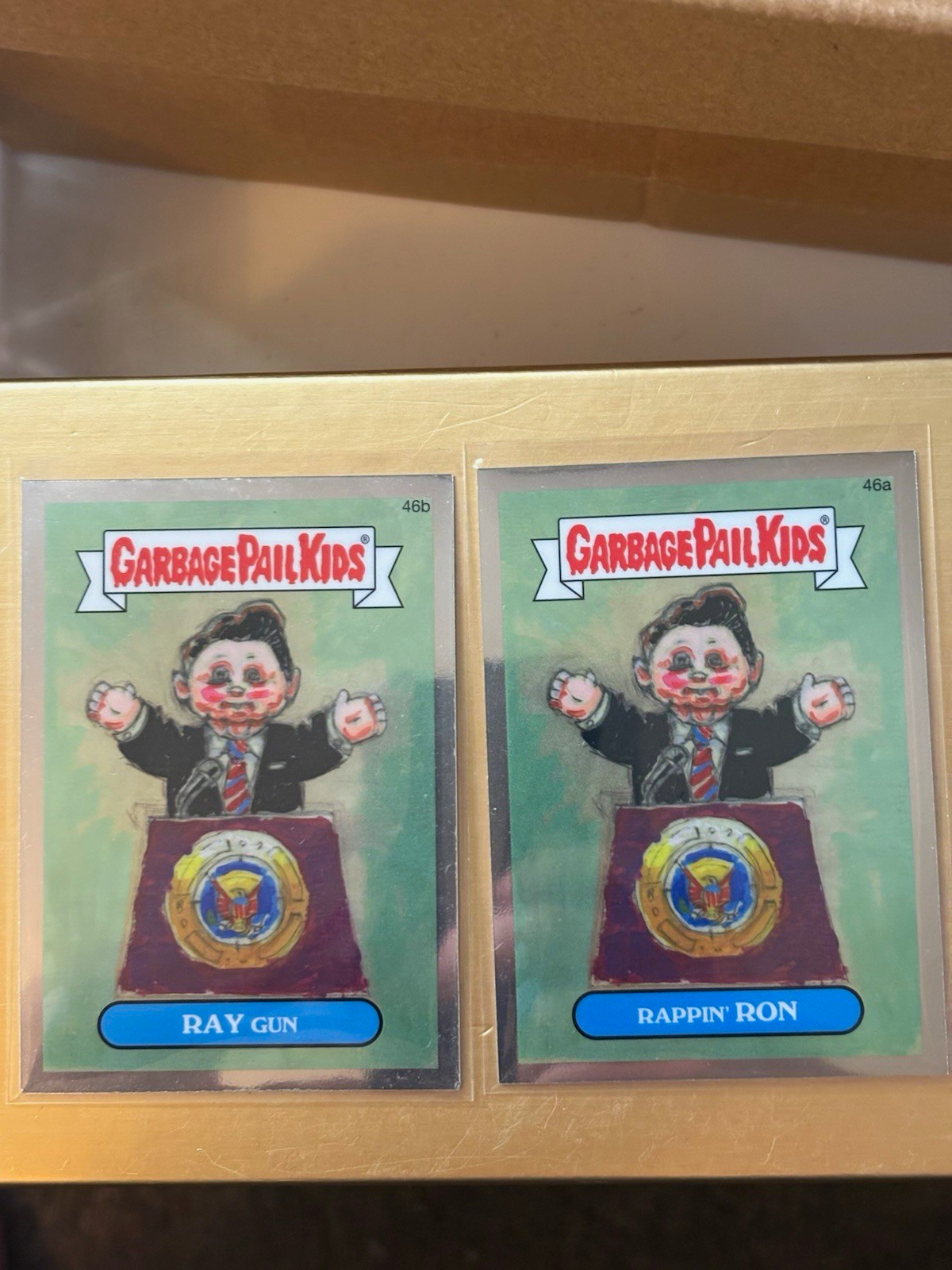 Topps Garbage Pail Kids Pencil Art 2014 Trading Card Lot (2) 46a/46b John Pound