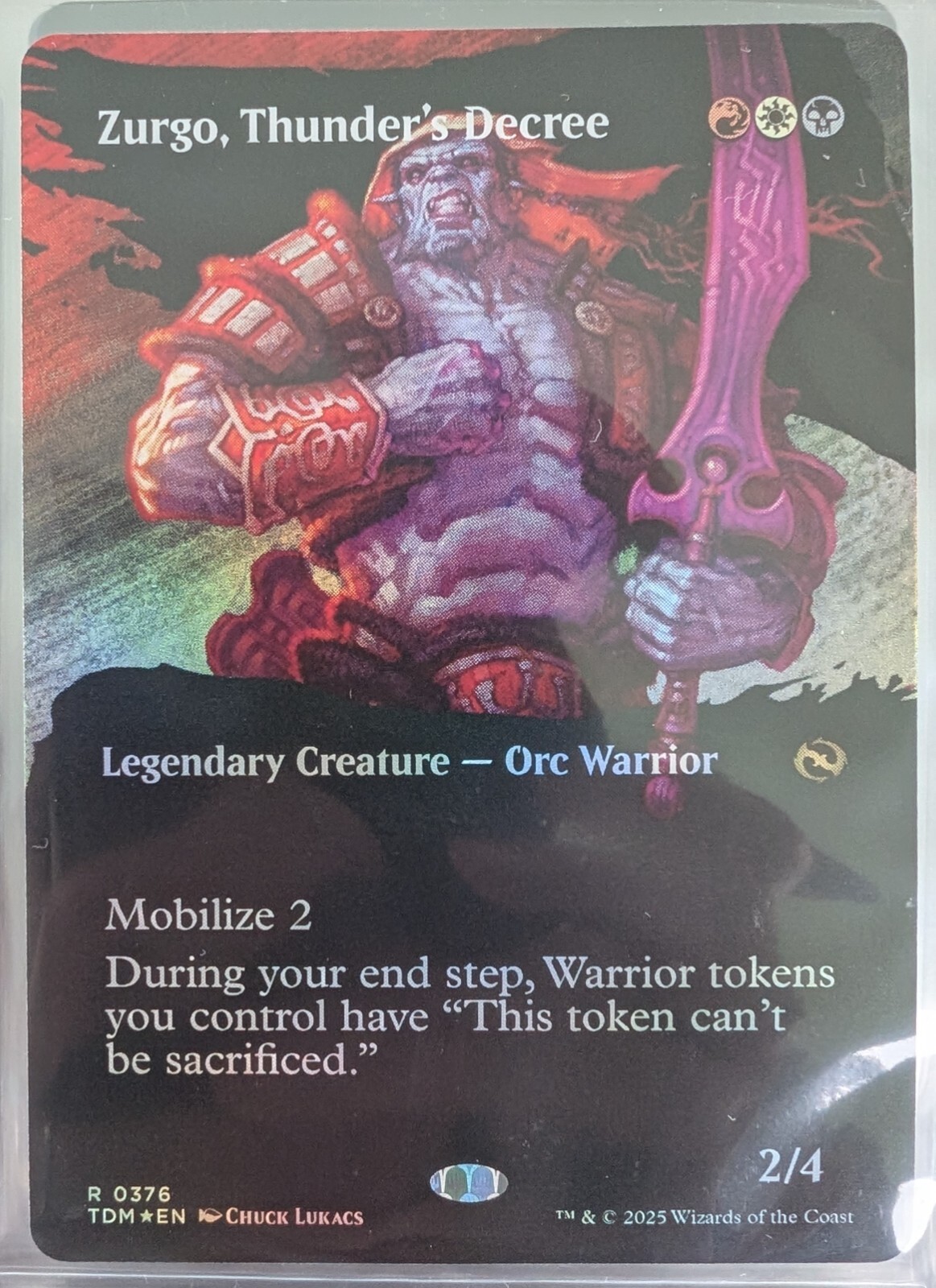 MTG | Zurgo, Thunder\'s Decree | NM | EN | TDM 0376 | Showcase | FOIL