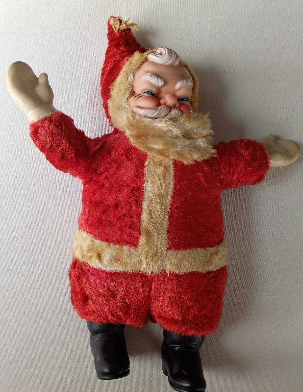 VINTAGE RUSHTON 1950S SANTA CLAUS RUBBER FACE HANDS & FEET 19\