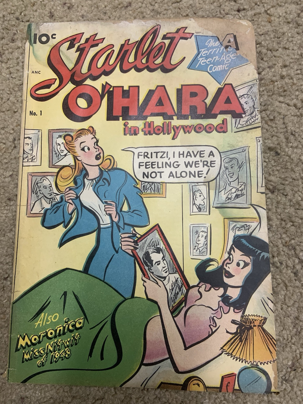 Starlet O'Hara in Hollywood #1 Standard Comic 1948 Negligee Panels GGA  RARE