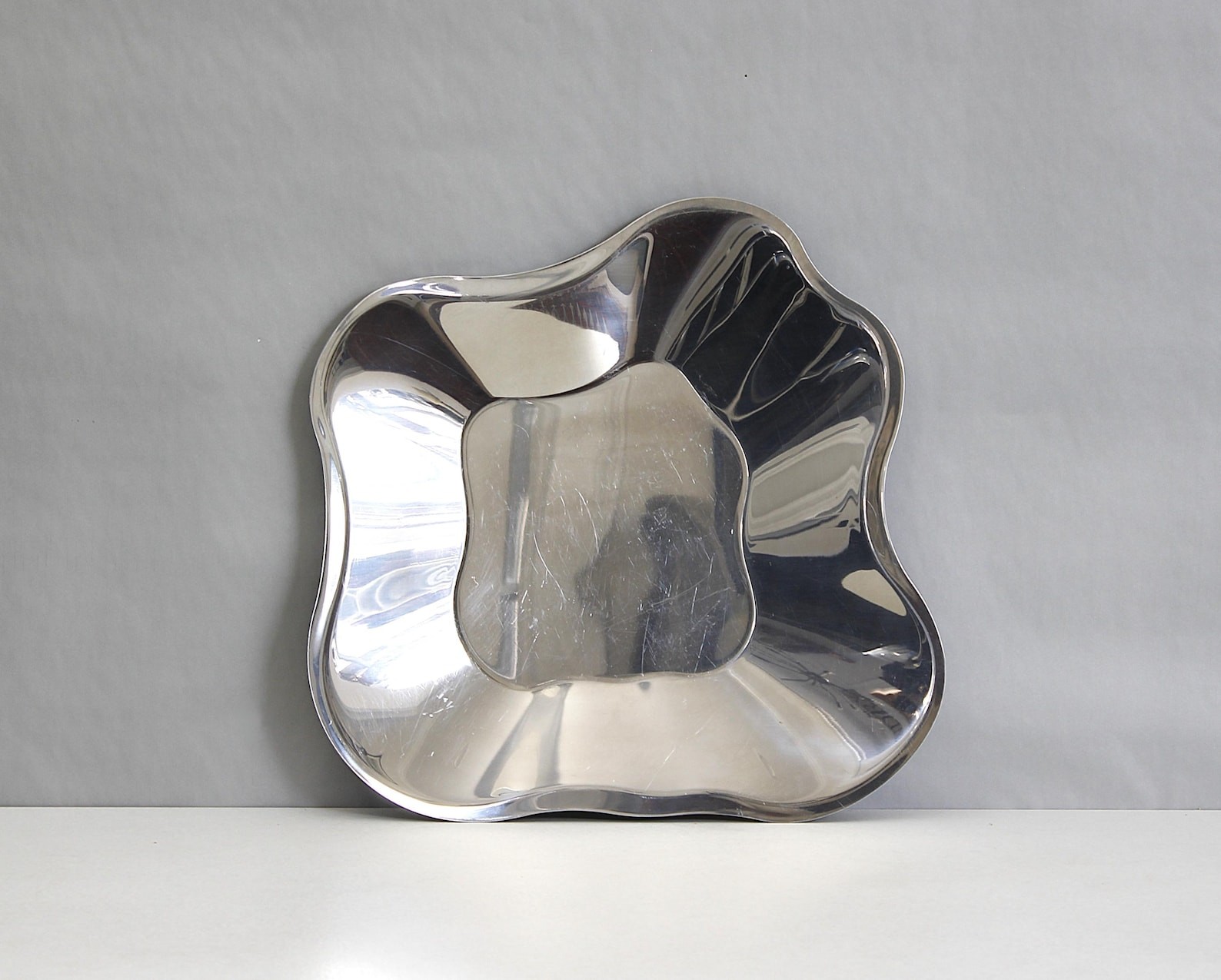 Iittala Finland Aalto Stainless Steel Serving Tray Large Alvar Aalto