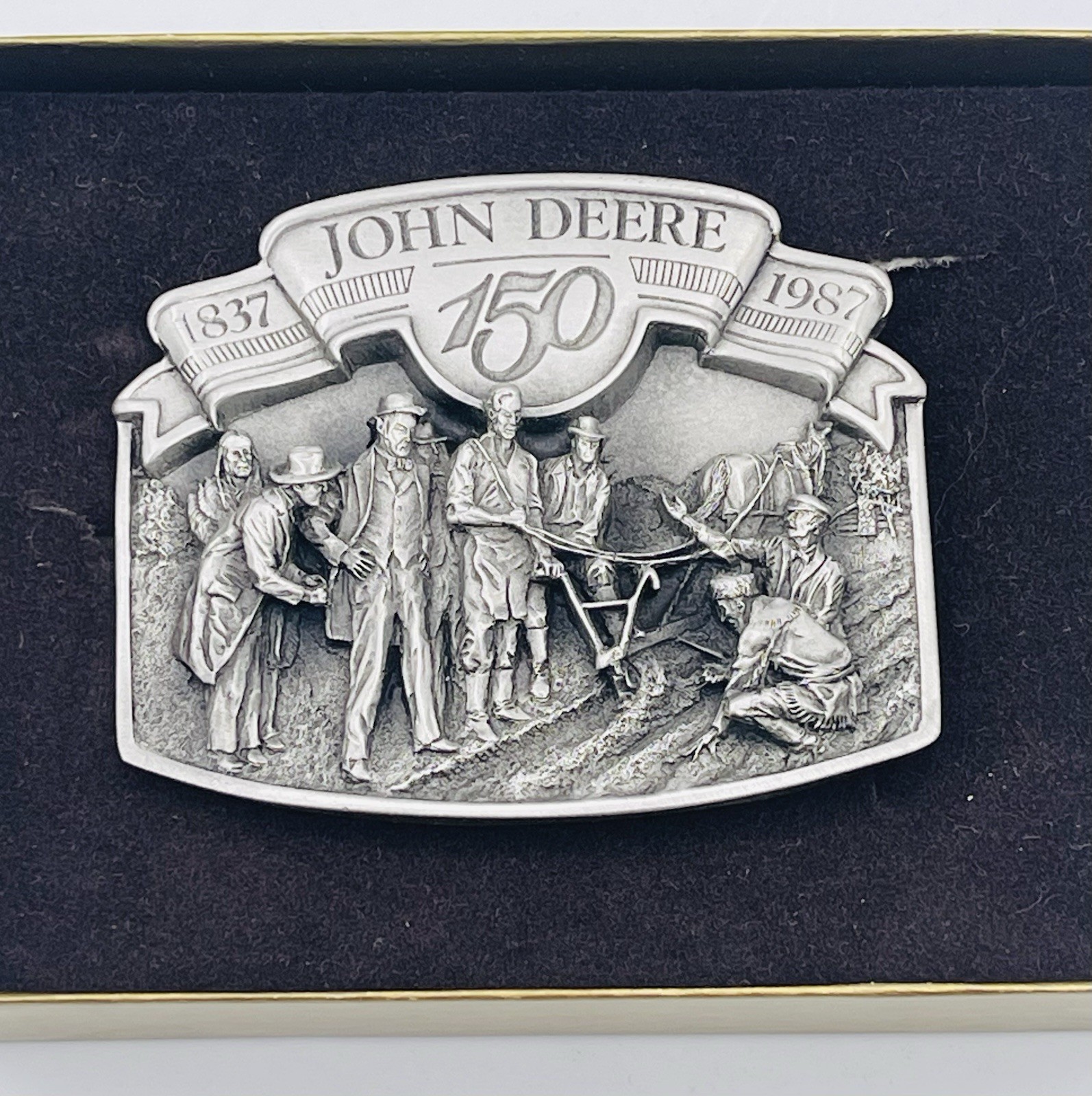 1987 John Deere 150th Anniversary Belt Buckle Limited Edition