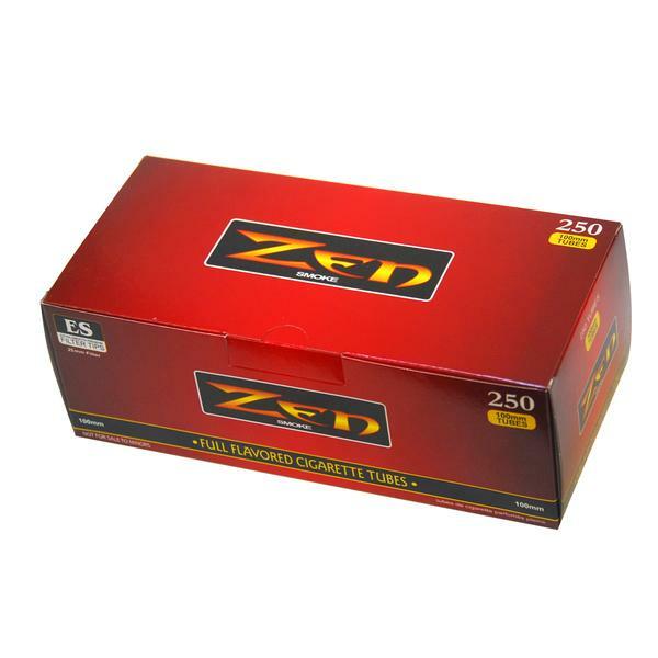 4x Boxes ( ZEN Red Full Flavor 100MM 100s 100 ) Cigarette RYO 250 Tubes Box