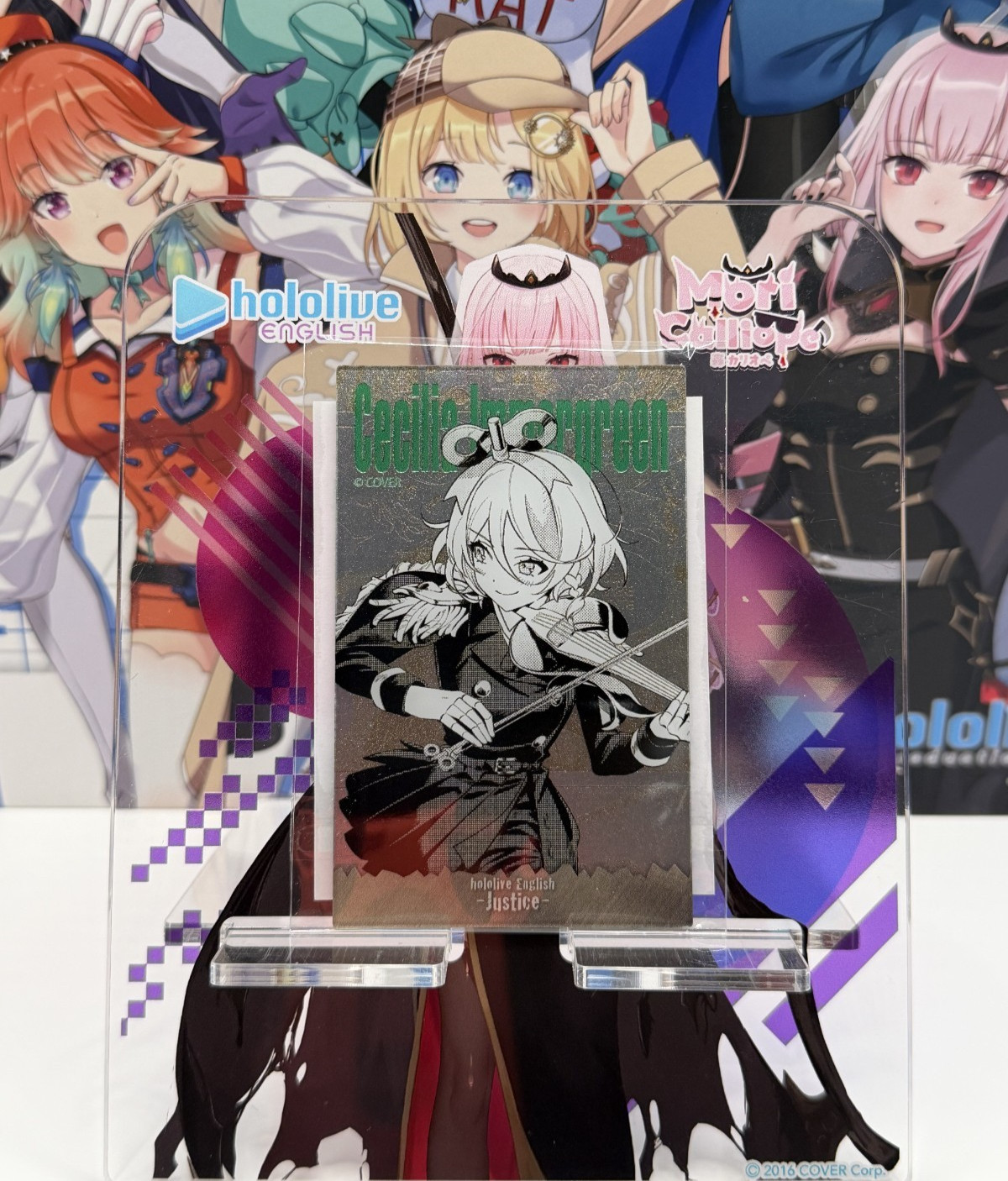 Hololive English Advent VS Justice Metal Acrylic Card - Cecilia Immergreen