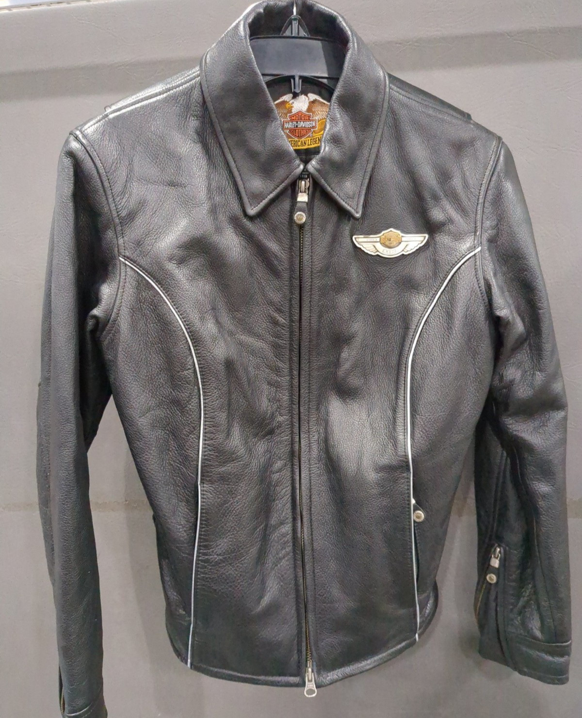 Harley-Davidson 100th Anniversary Leather Motorcycle Jacket ● Adult Small