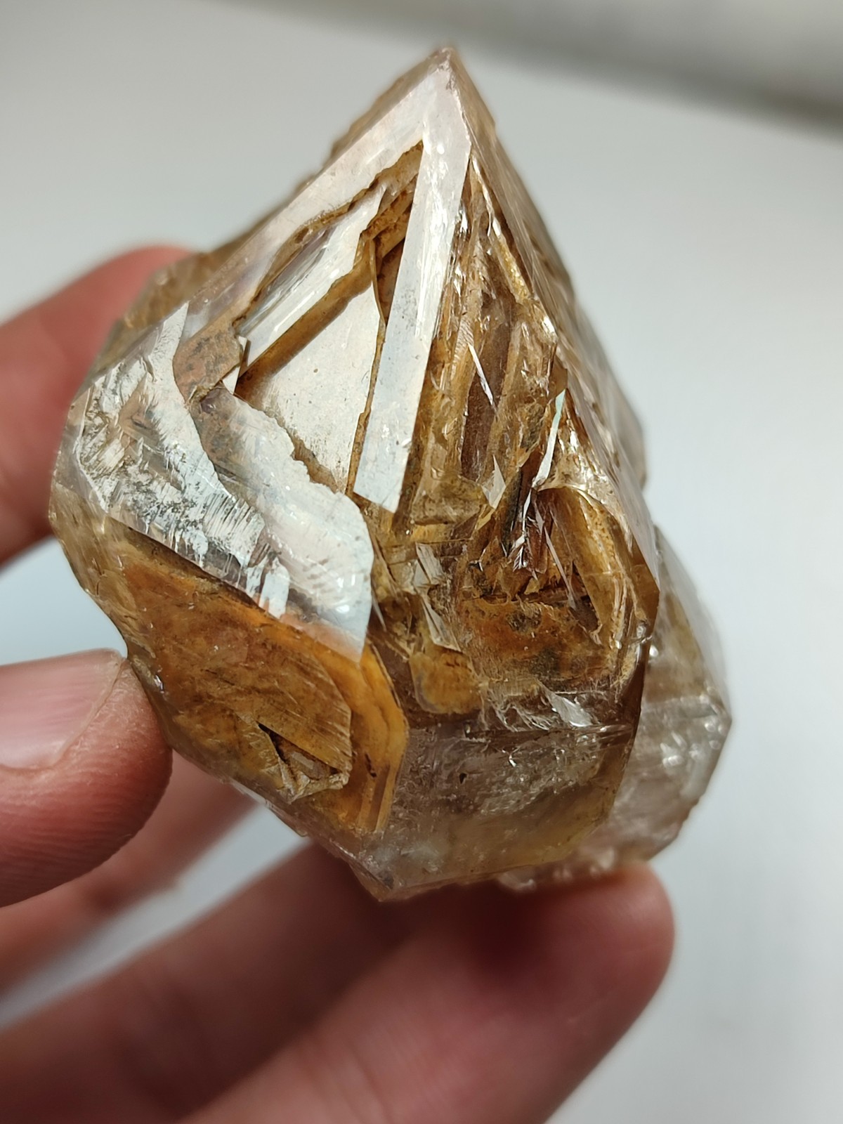 Window/Skeletal Quartz Crystal With Good Luster & Unique Skeletal Growth.