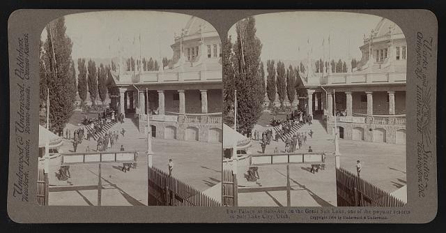 Salt Lake City Utah 1904 Salt-Air Palace Great Salt Lake Resort Stereo