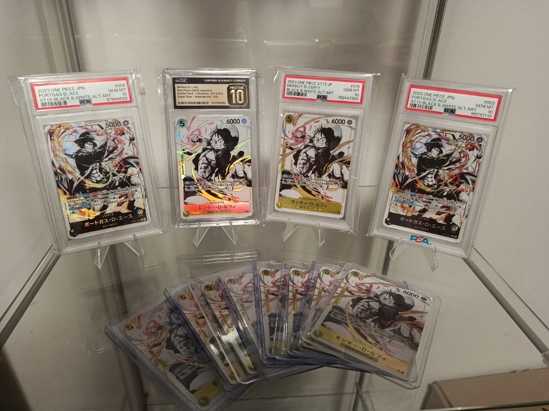 2023 One Piece Card Game ST13 JP Luffy & Ace Alt Art Foil PSA/CGC 10