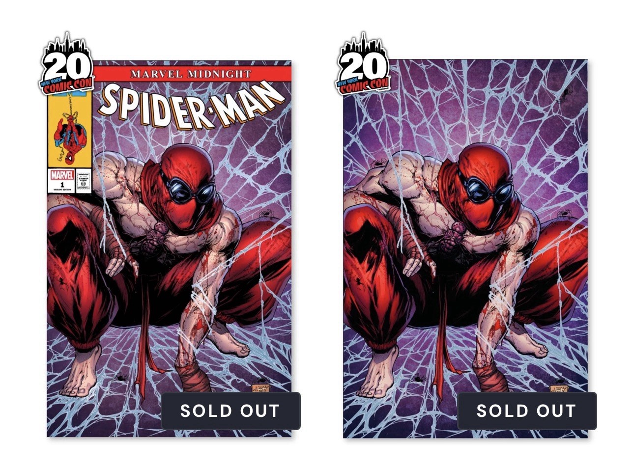 Midnight Spider-man #1 Uribe Nycc Mcfarlane Virgin Variant Set Presale 10/25