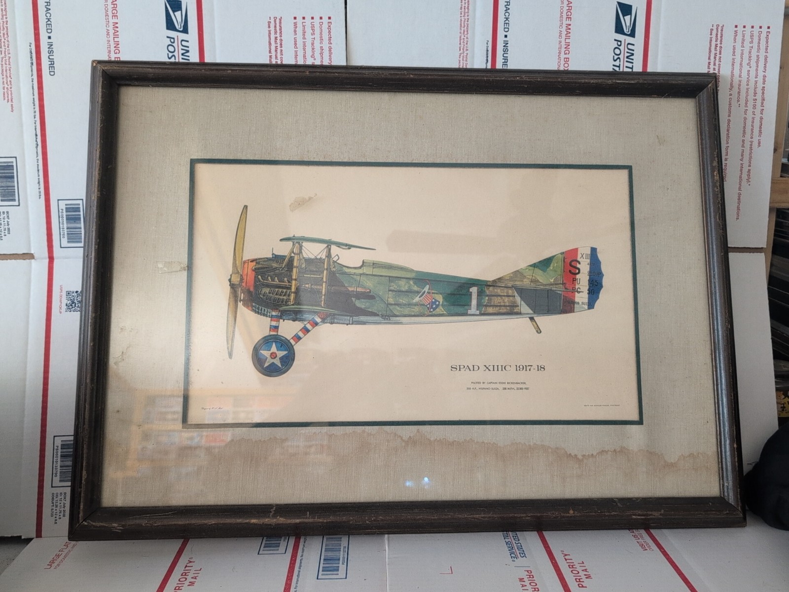 Vintage WWI SPAD XIII Fighter Plane Wall Art Man Cave Show Piece 