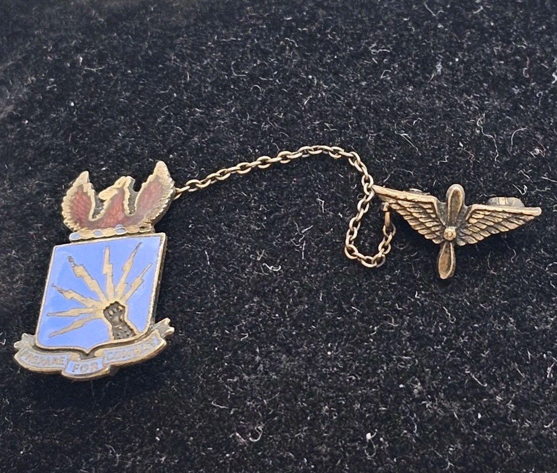 WWII ARMY AIRFORCE 2 PINS- WINGS 925 Vintage