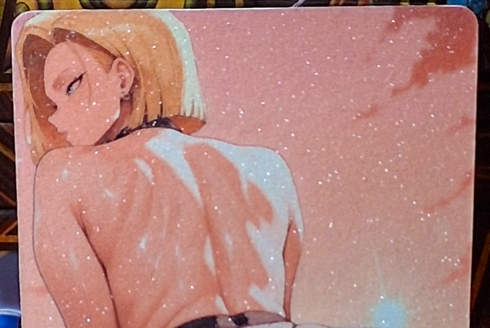 Android 18 Waifu Fan Art Card Double Sided Holo Mature Collectible