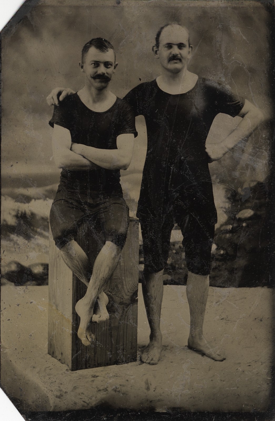 c. 1870's Two Affectionate Men Tintype Photograph GAY INTEREST