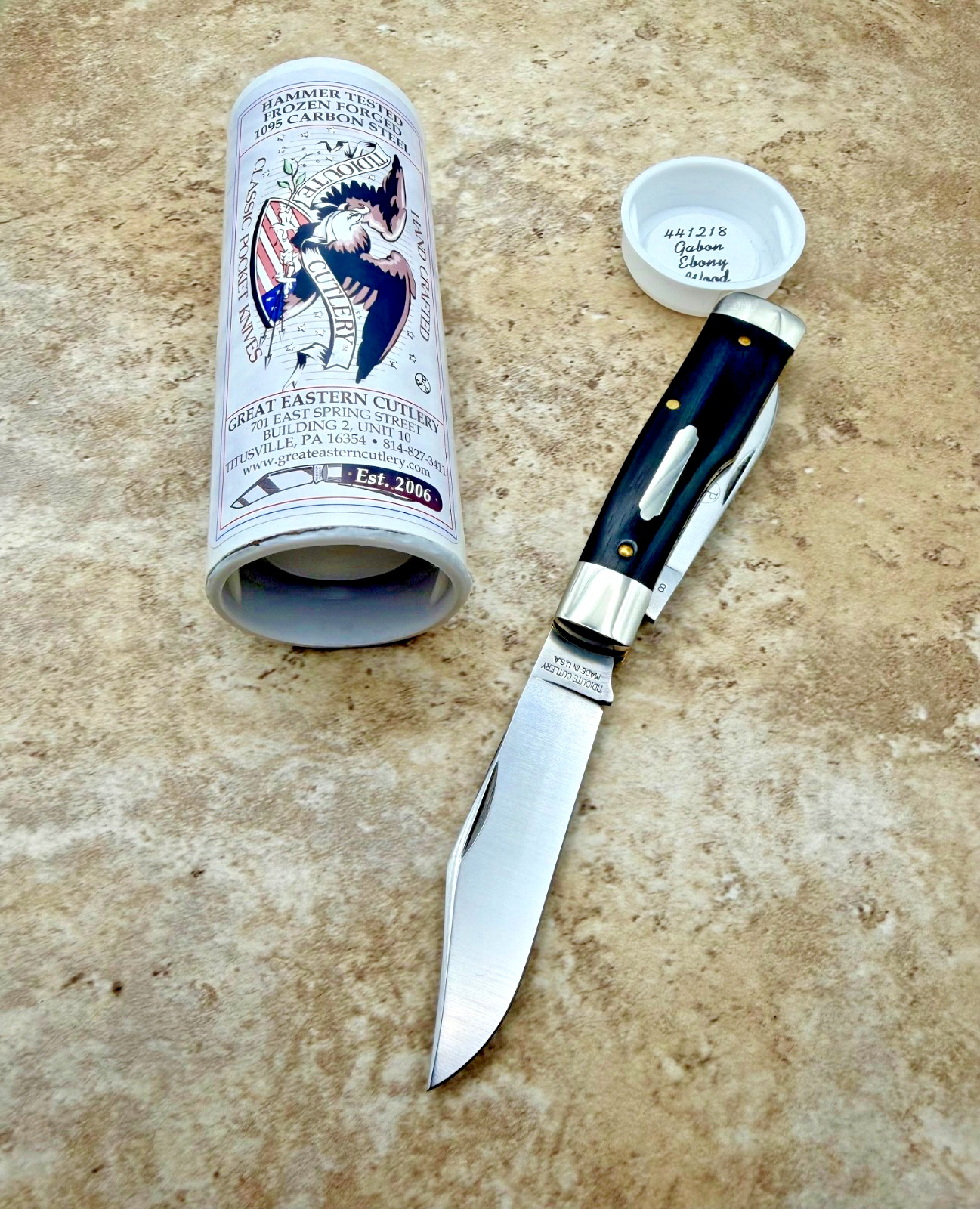 Great Eastern Cutlery Tidioute #44 Buffalo Jack Gabon Ebony Wood (441218) Great Eastern Cutlery Tidioute #44 Buffalo Jack Gabon Ebony Wood (441218)