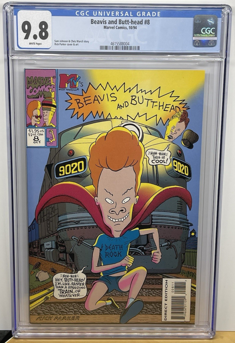 Beavis and Butt-Head 8 CGC 9.8 NM/M Marvel Comics 1994 Train Cover MTV
