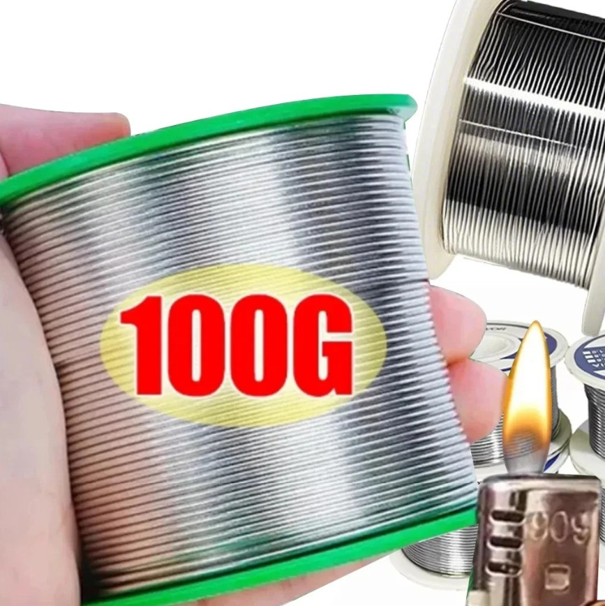1pc Rosin Core Solder Wire 0.8mm/1.0mm 20g–50g-100g No-Clean Flux 2.0% - NEW