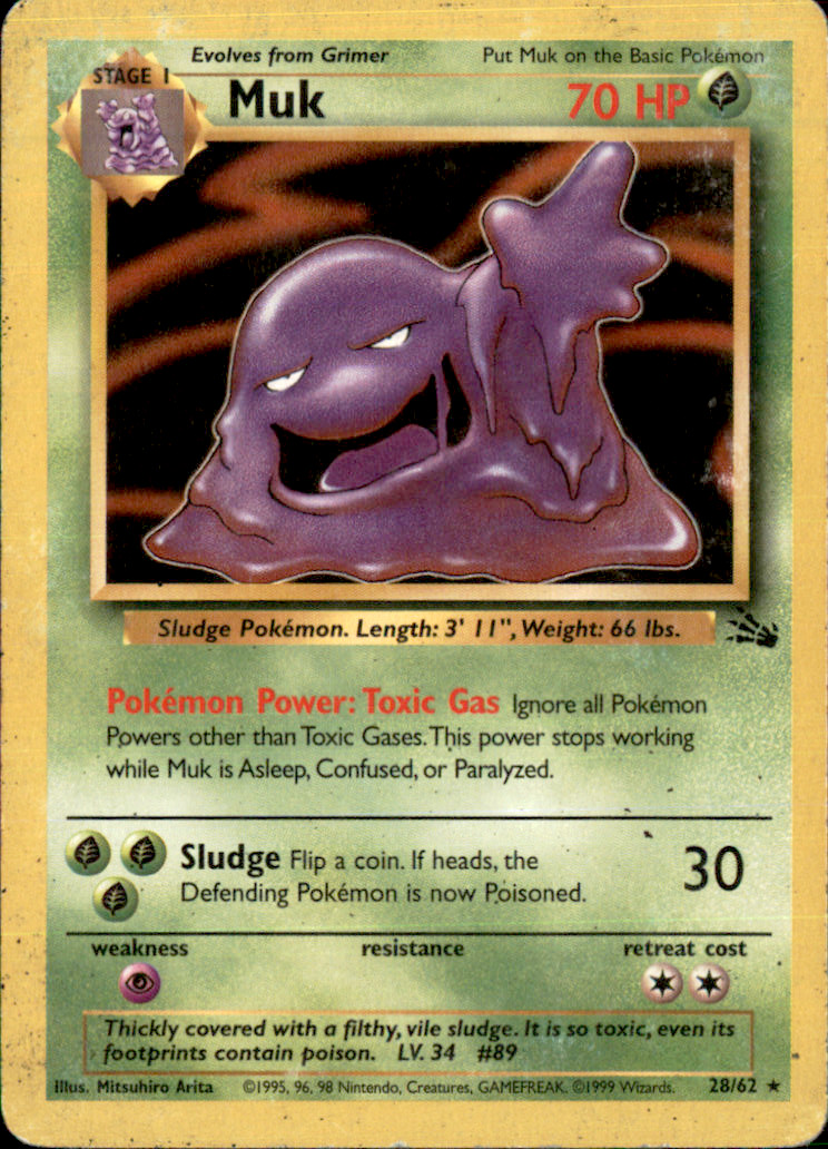 Pokemon | Muk | Fossil | 28/62 | Unlimited
