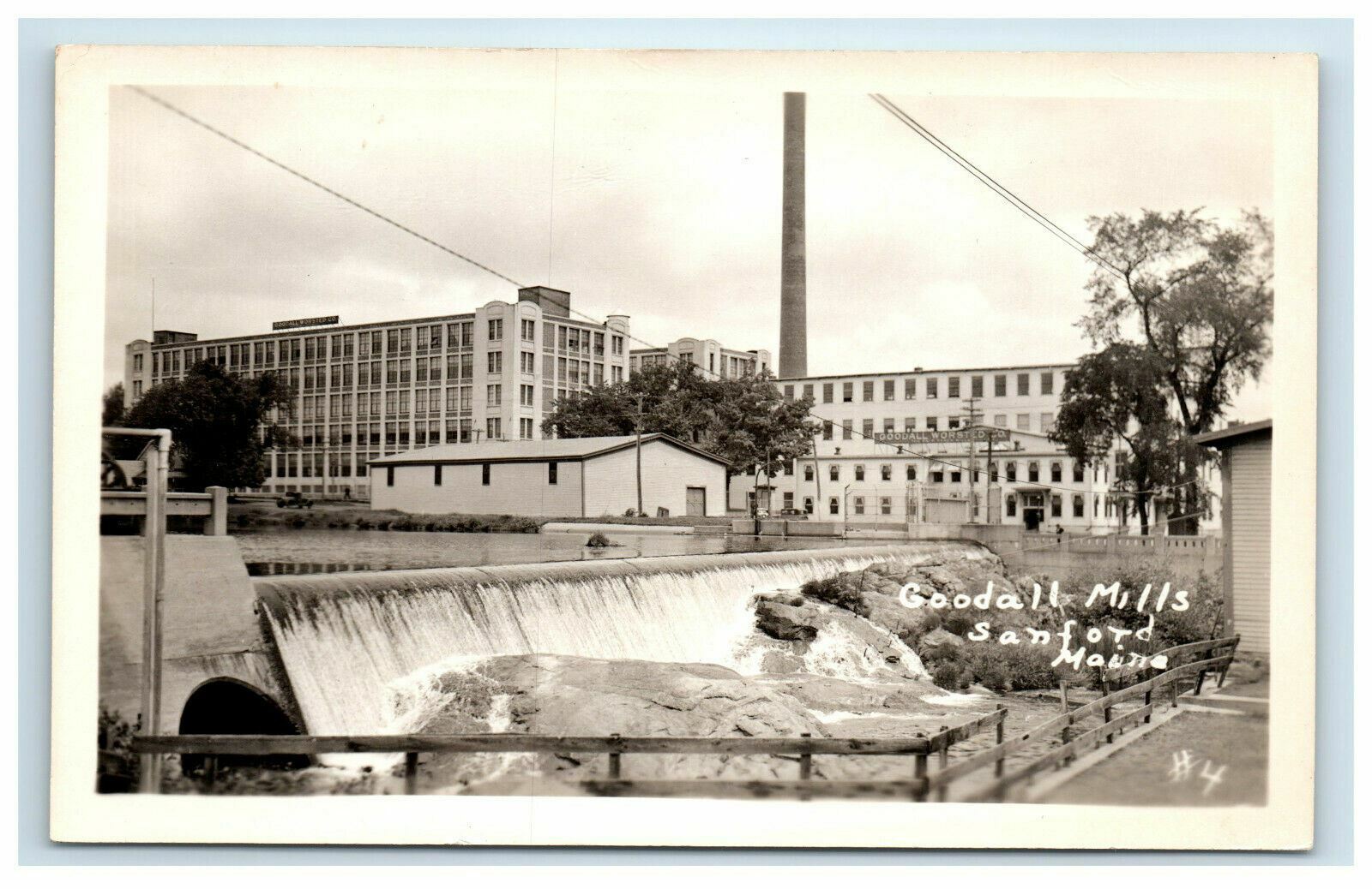 Goodall Mills Sanford ME RPPC Real Photo Postcard
