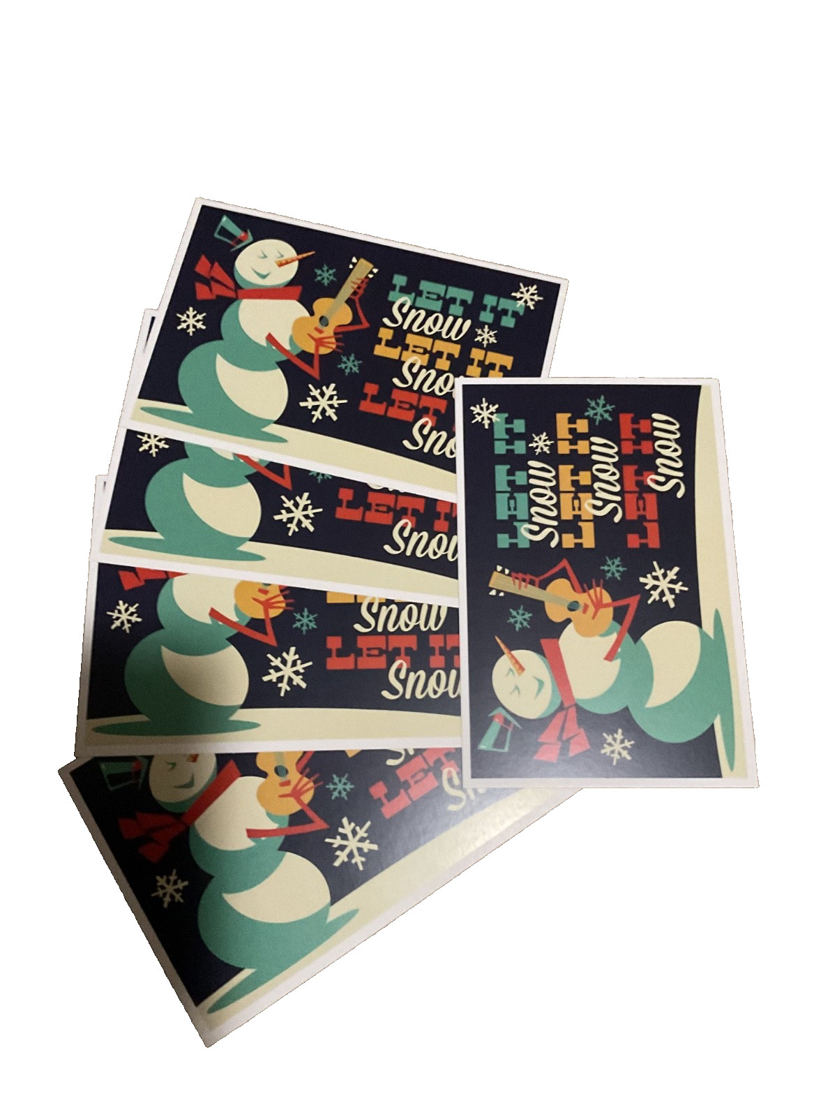 Lantern Press Postcard Christmas Season Holiday Theme Snowman Lot of 5