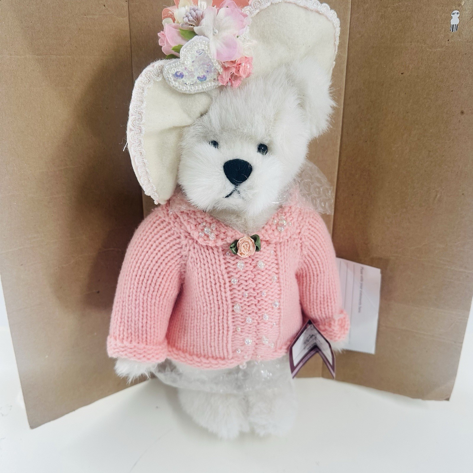 Vintage Ashton Drake Gallary Teddy Bear Hope Vicky Laugher Pink Breast Cancer