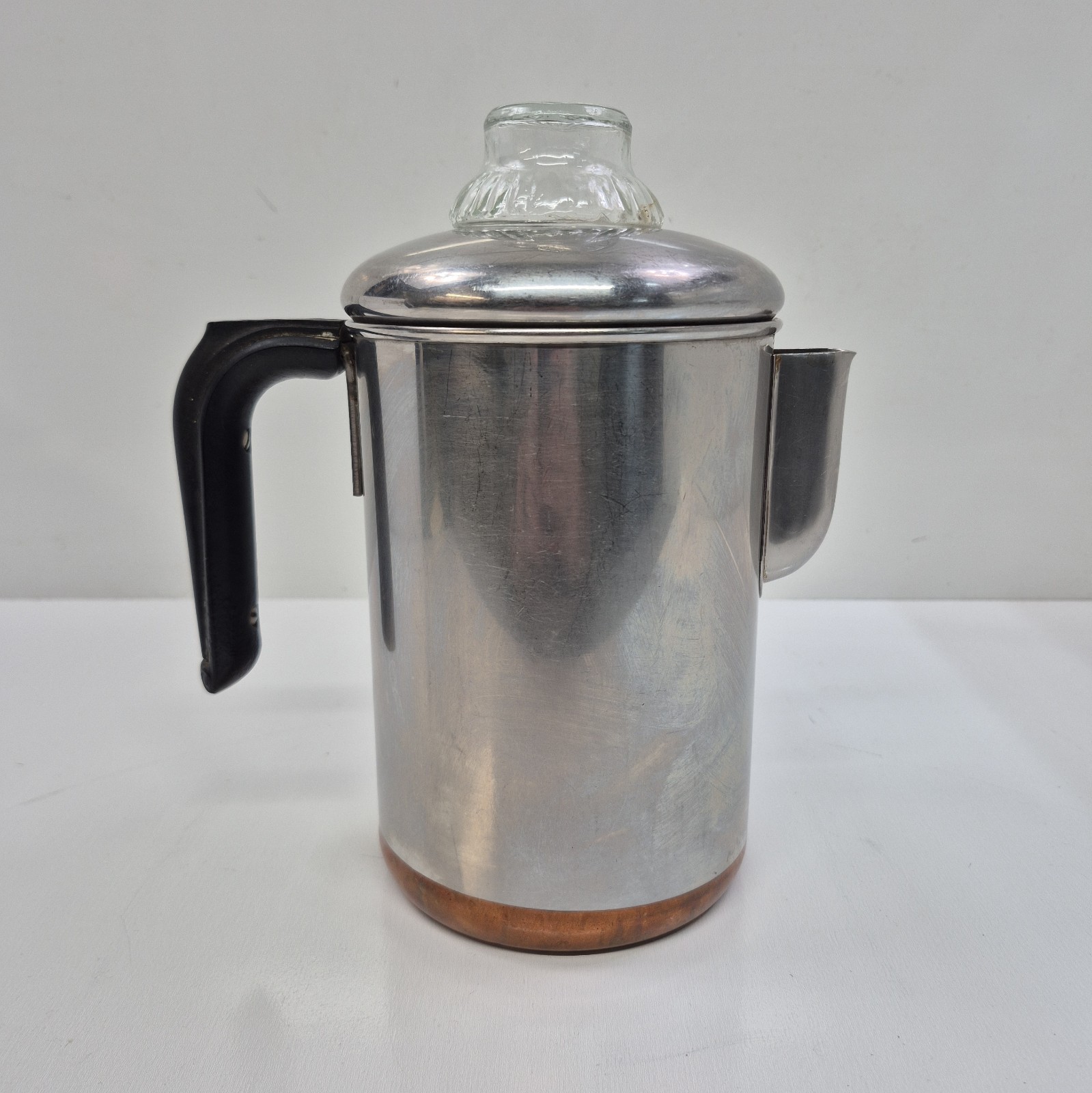 Vintage 1801 Revere Ware Copper Bottom Percolator Coffee Pot Complete Excellent