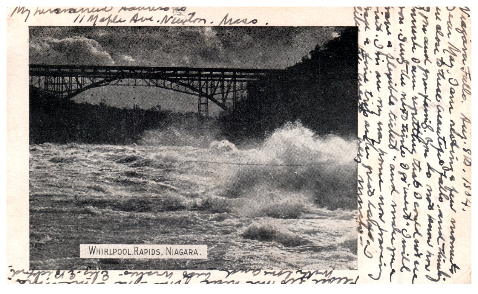 Niagara Falls NY Landscape 1904 Posted Undivided Back Vintage Postcard-K2-228