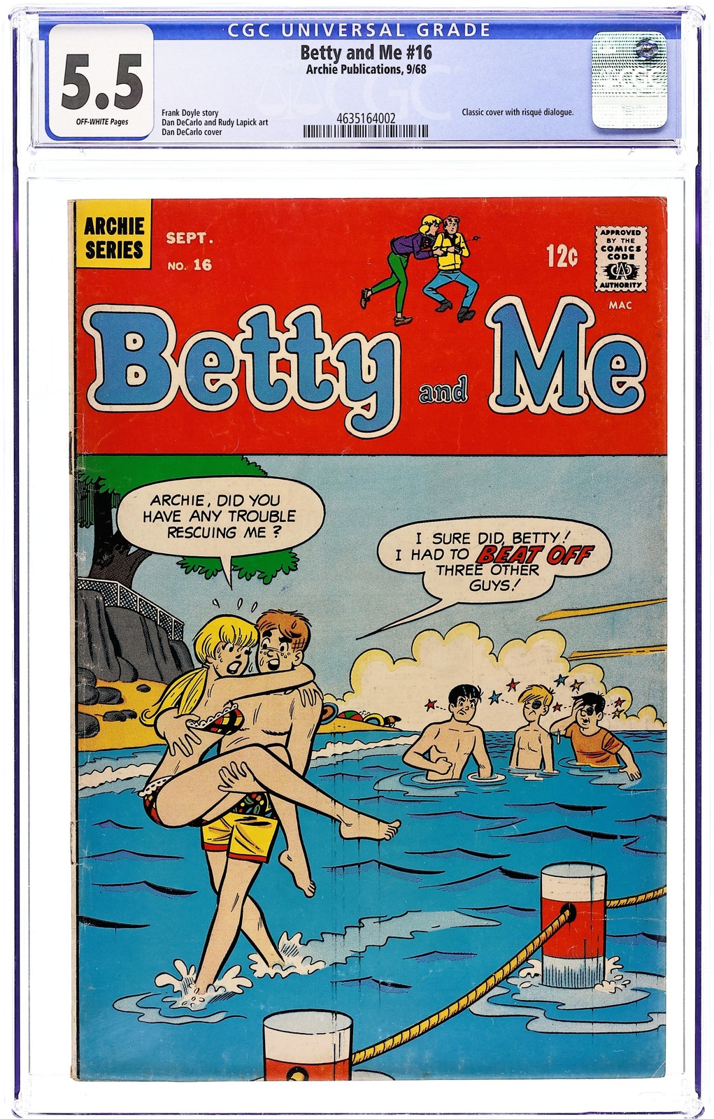 Betty and Me #16 CGC 5.5 1968 4635164002