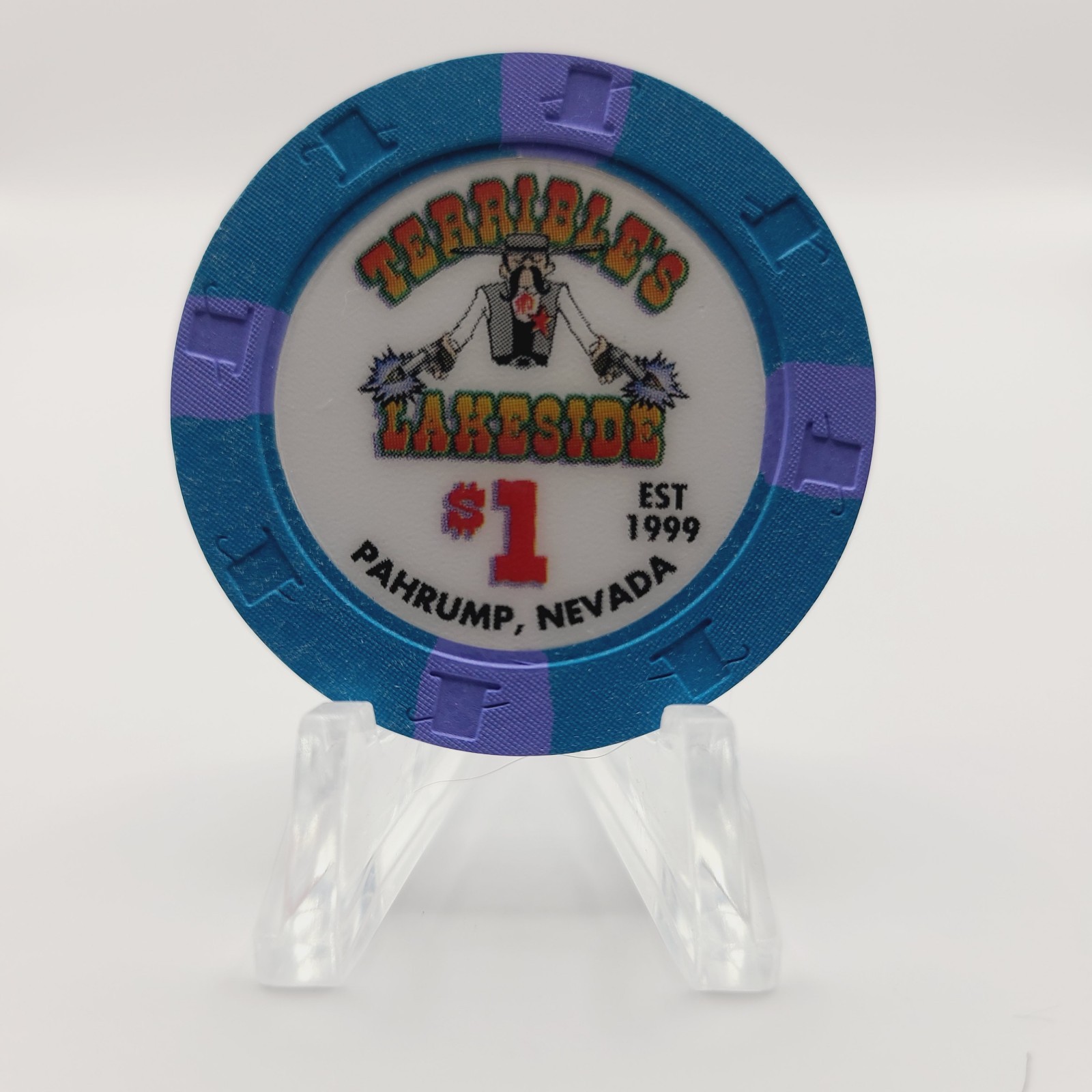 Terrible's Lakeside Casino Pahrump Nevada 1999 $1 Casino Chip V3499 *UNC