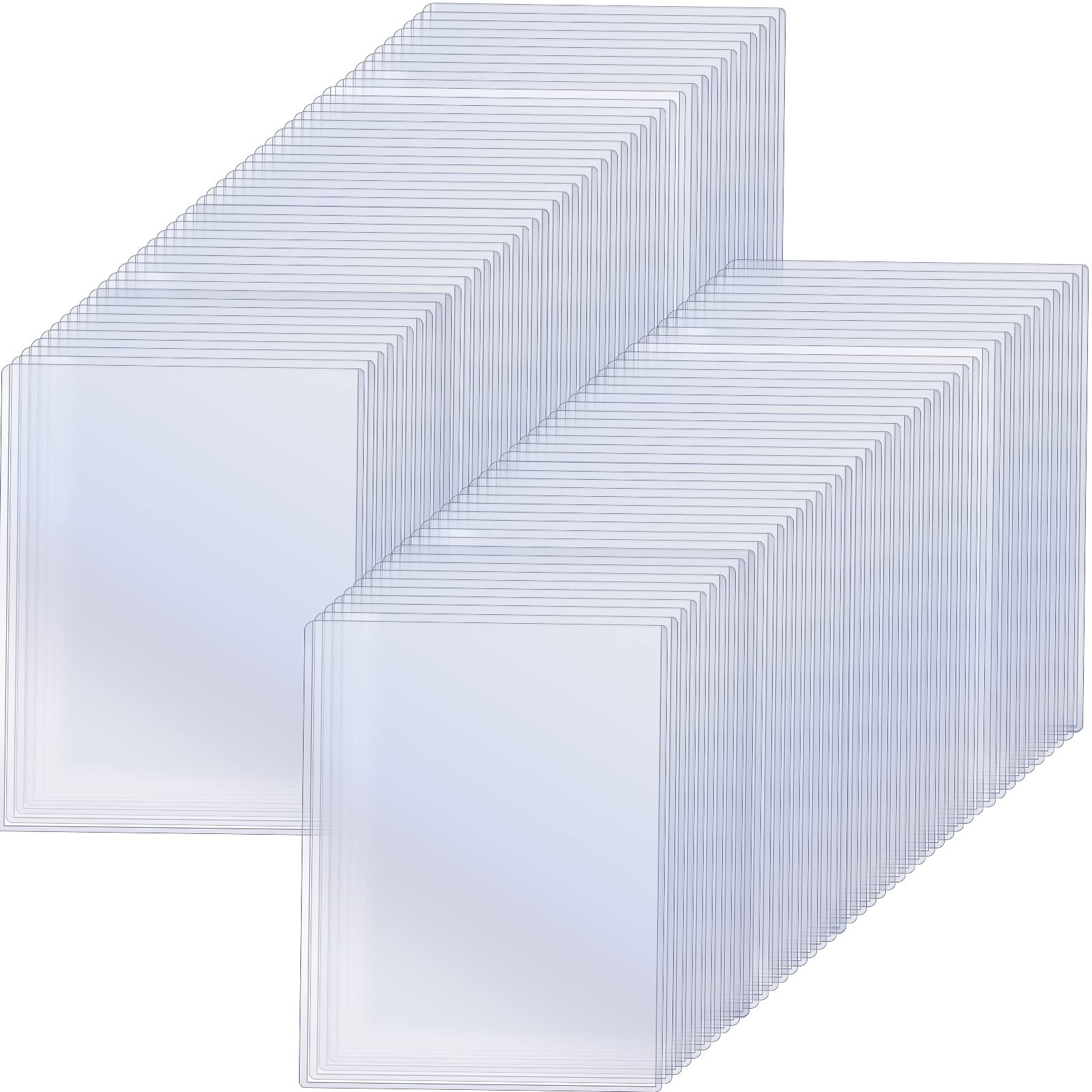 100 Pcs 8.5 x 11 Inch Rigid Sheet Protectors Clear Plastic Sleeves