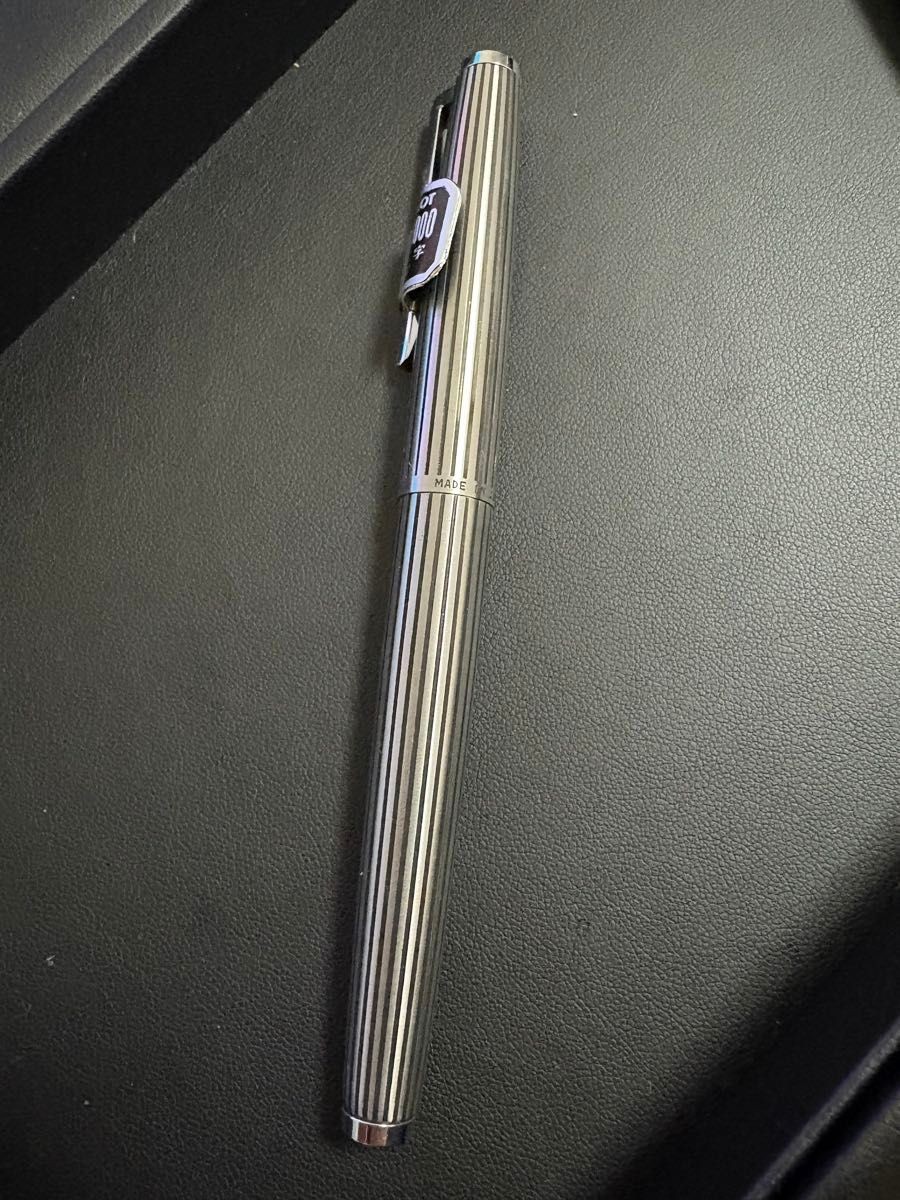 PILOT Custom 1975 Silver Stripe Fountain Pen 18K White Gold Fine F 13.5cm PILOT Custom 1975 Silver Stripe Fountain Pen 18K White Gold Fine F 13.5cm